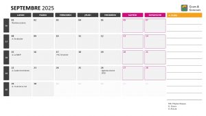 agenda septembre 2025