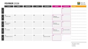 agenda février 2026