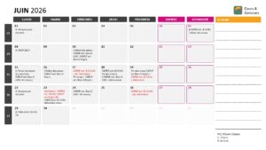 agenda juin 2026