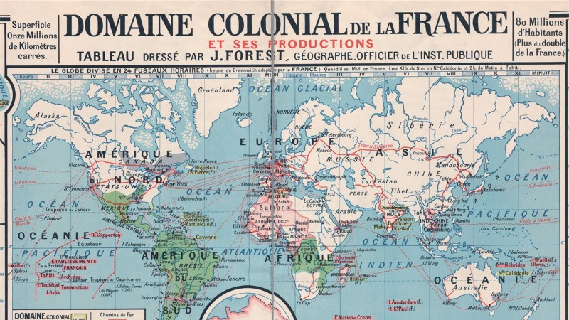 Carte de la métropole et ses colonies
